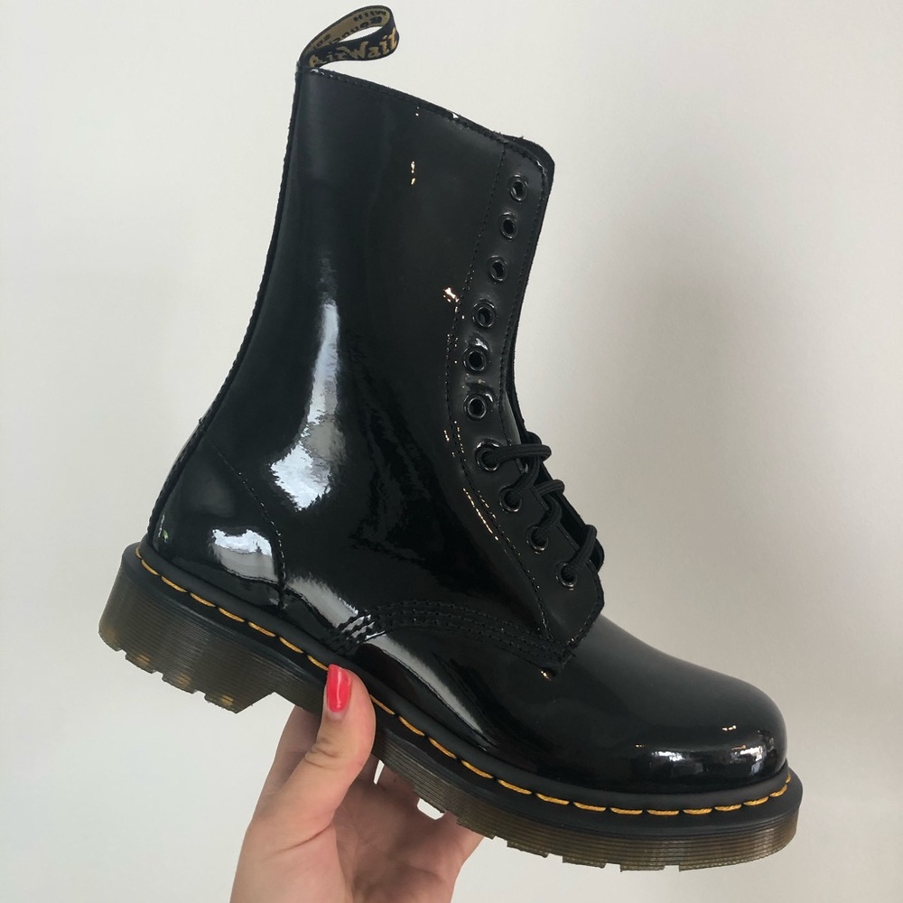1490 Women’s Patent Leather Mid Calf Dr. Martens